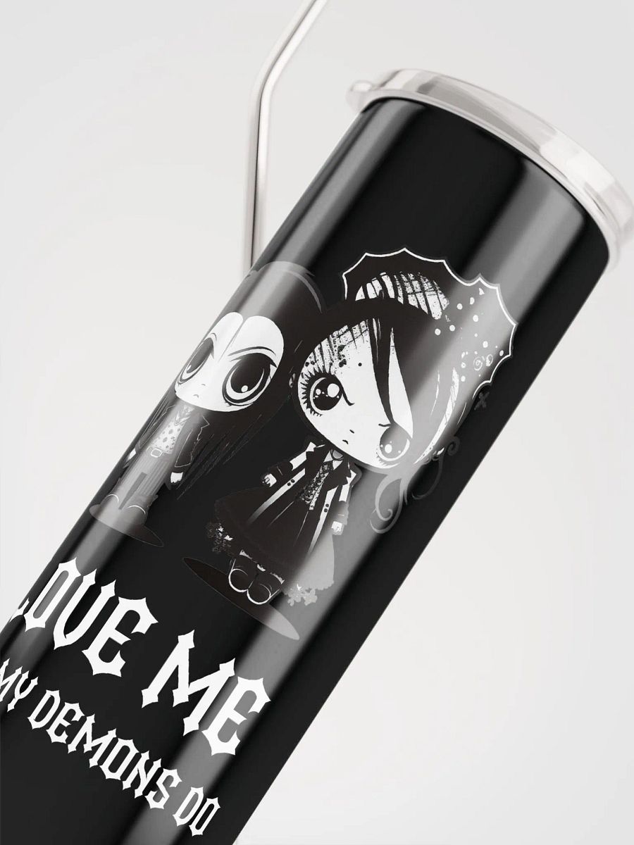 Embrace Gothic Romance: 'Love Me Like My Demons Do' Stainless Steel Tumbler for a Darkly Delightful Valentine's Day! 🖤 product image (5)