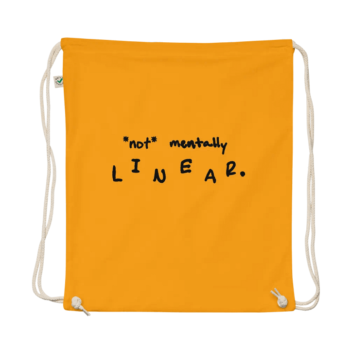 *not* mentally linear cotton drawstring bag product image (1)