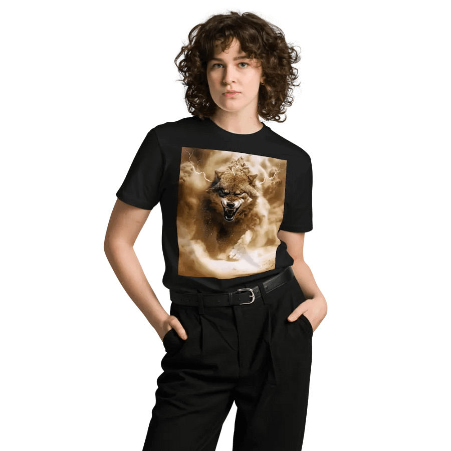 Thunderous Storm Wolf Unisex Tee product image (8)