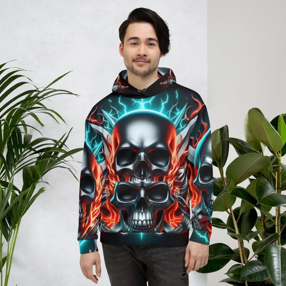 Blazing Skull - Unisex Skull Hoodie #37 product image (4)