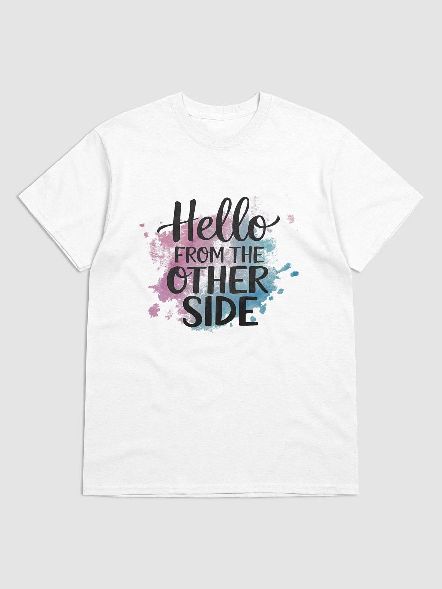 "Hello from the Other Side" #Statement Heavyweight White T-Shirt product image (1)