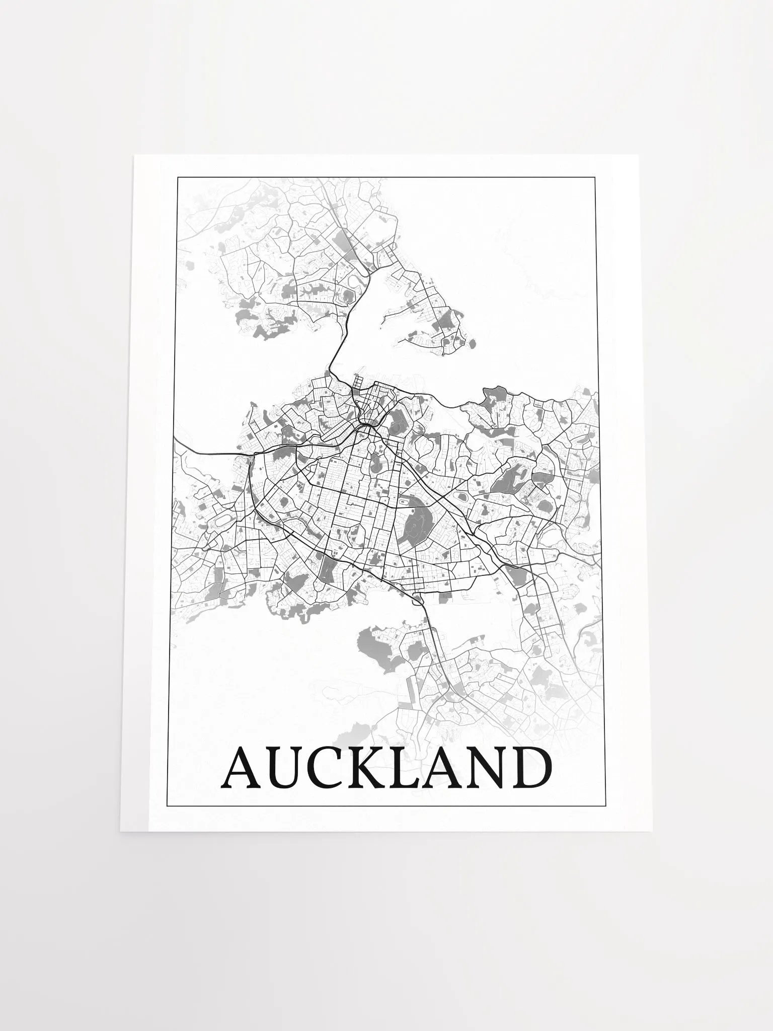 Auckland, New Zealand, city map print product image (19)
