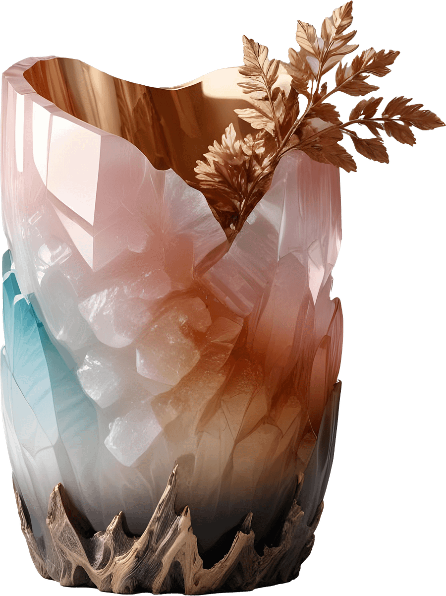 Celestial Blush – Crystal Luxe Vase PNG product image (1)