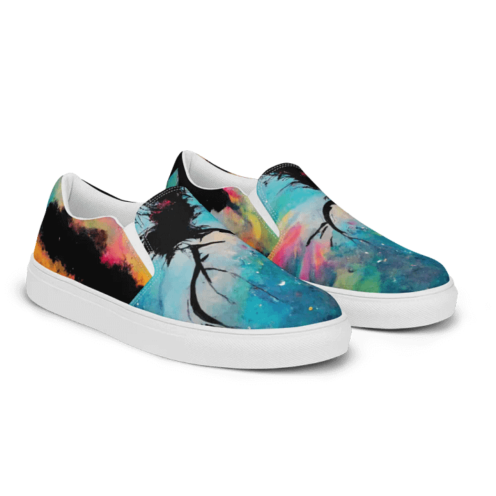 abstract cosmic stag, Men's Slip-On canvas Shoes product image (2)