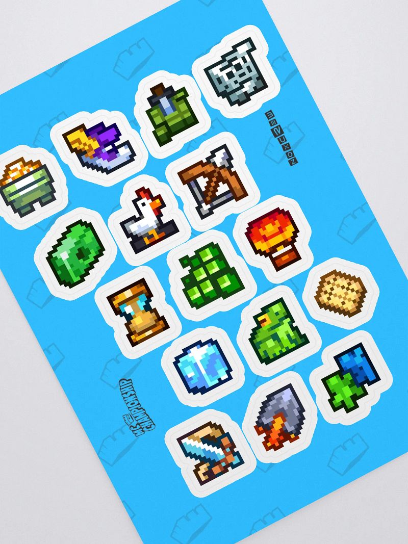 Game Sprites Sticker Sheet