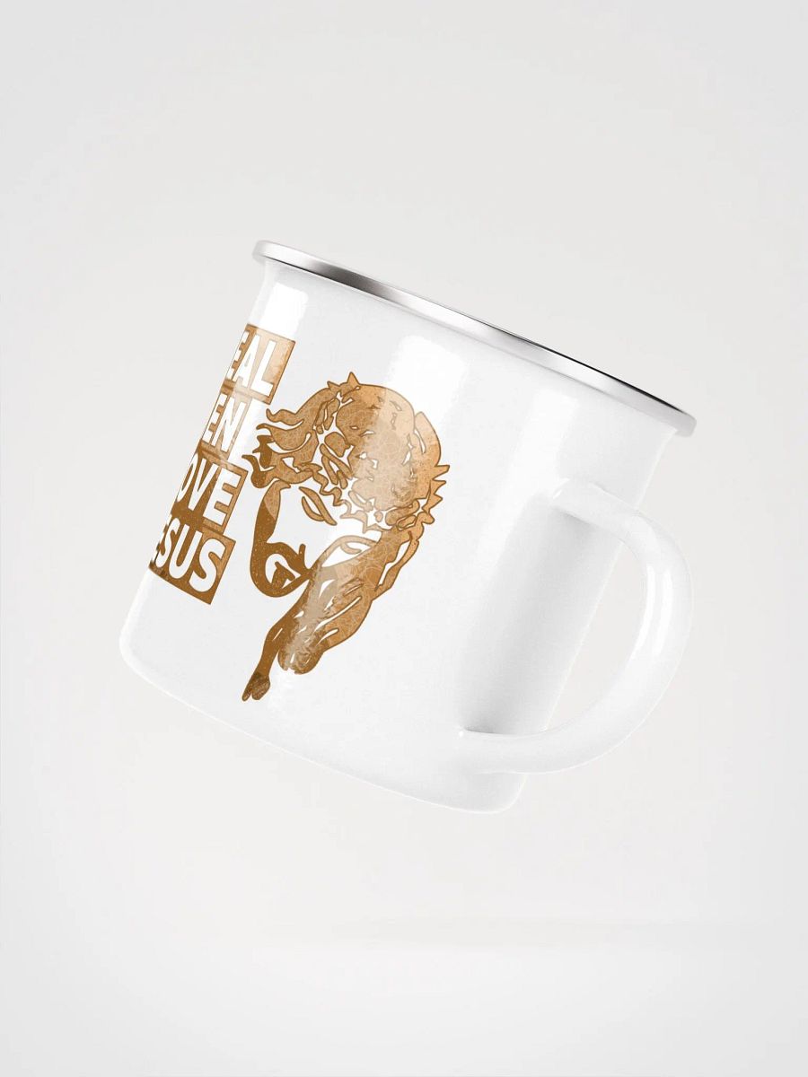 Real Men Love Jesus Christian Enamel Mug product image (4)