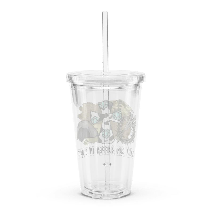 A Lot Can Happen in 3 Days - Double Wall Clear Plastic Tumbler product image (2)