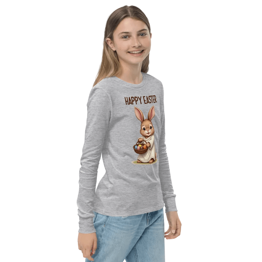 Easter Bunny Basket Youth Long Sleeve T-Shirt product image (23)