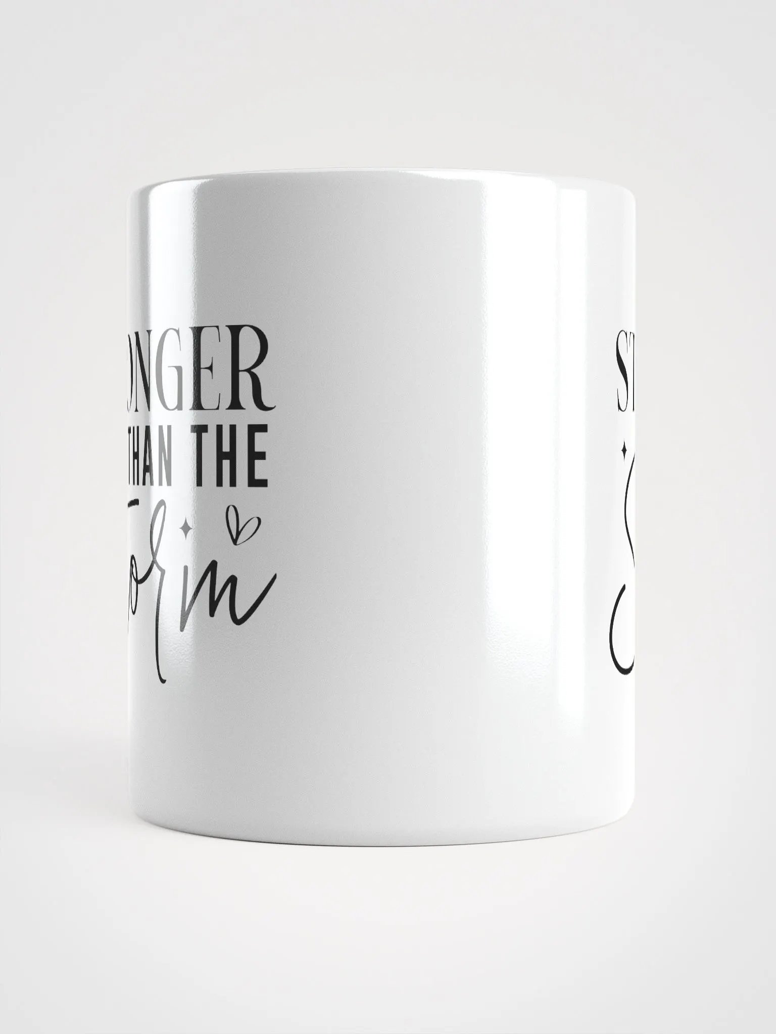 Stronger Than the Storm White Glossy Mug product image (5)
