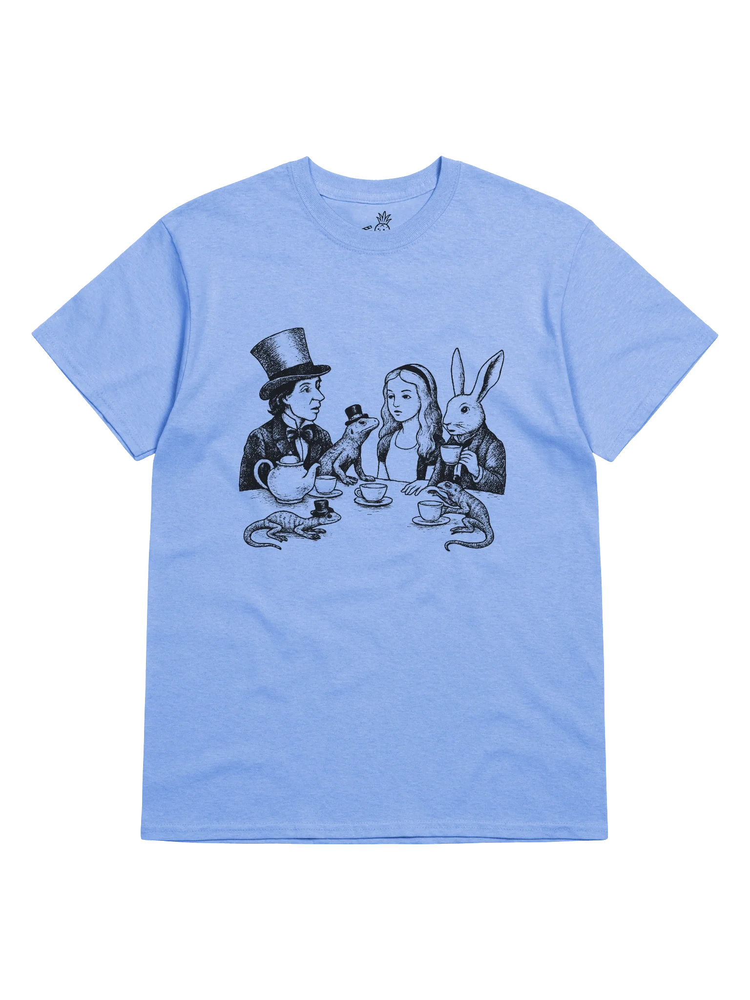 Lizards at the Mad Hatter Tea Party Alice in Wonderland Boxy Fit Unisex T-Shirt product image (17)