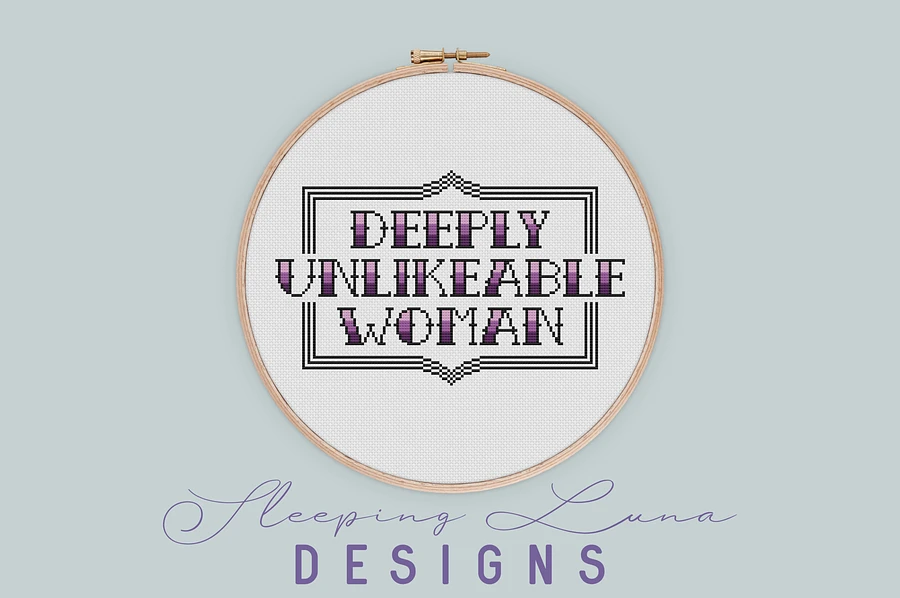 Deeply Unlikeable Woman - Cross Stitch Pattern product image (3)