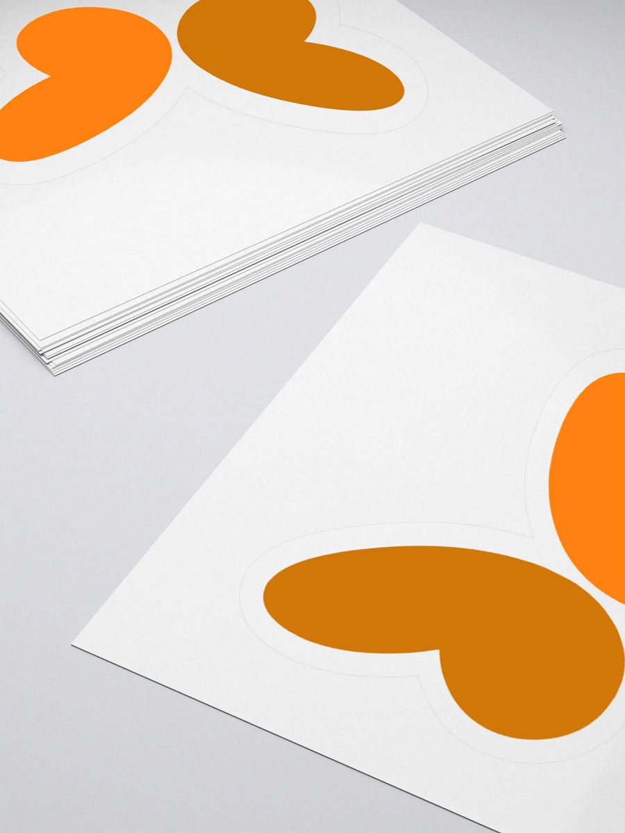 Cute orange-color themed butterfly Kiss Cut Sticker 006 product image (8)