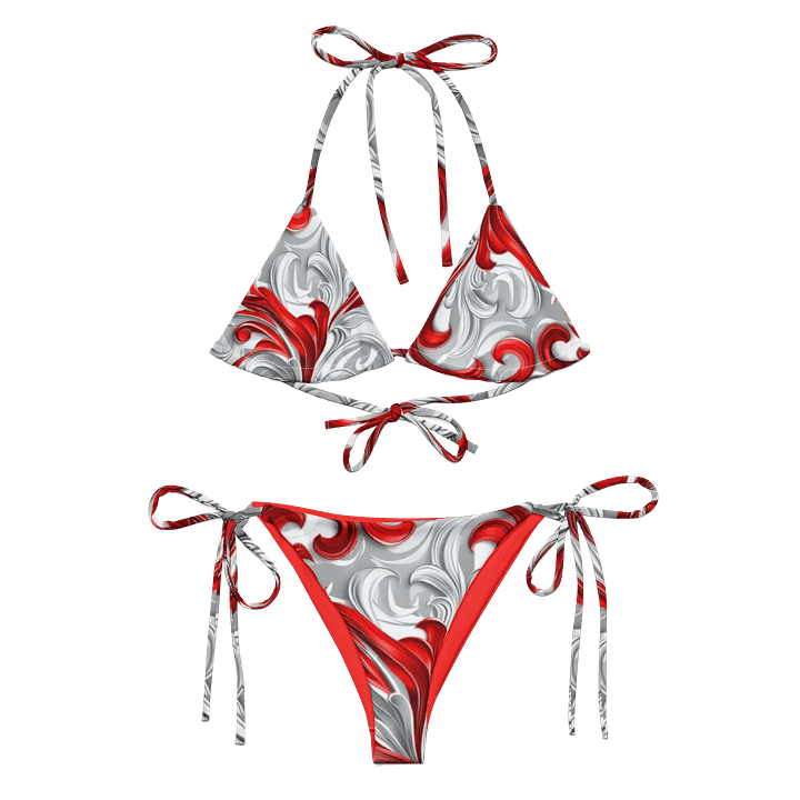 Ornate Red Swirl Bikini Set product image (2)