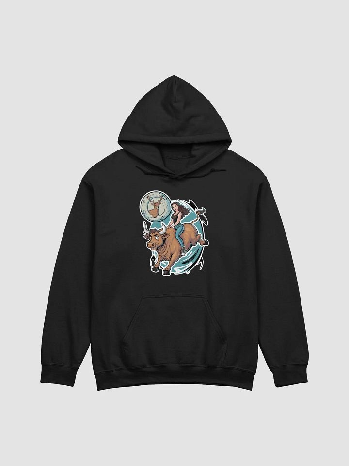 Vixen Hotwife Riding A Bull with Stag Moon Classic Hoodie product image (5)