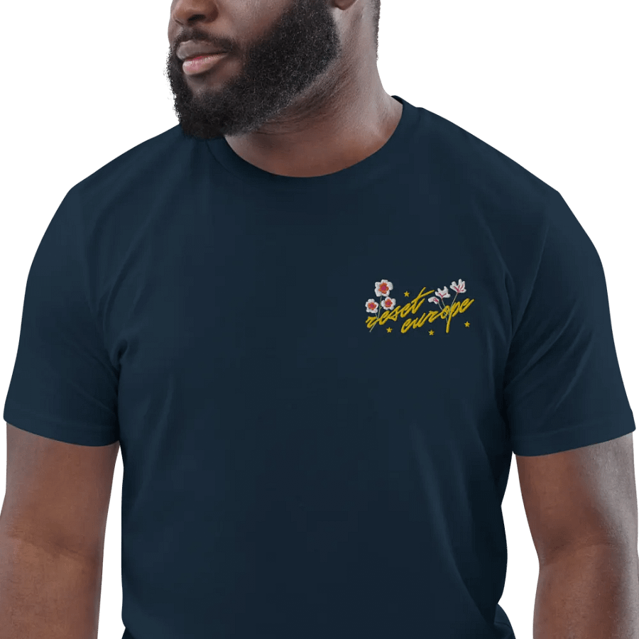 reset europe w/ flowers embroidered t-shirt - 100% organic cotton product image (5)