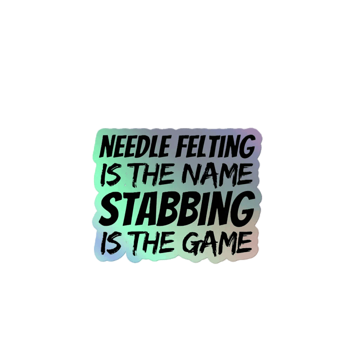 Funny Needle Felting Holographic Sticker product image (2)