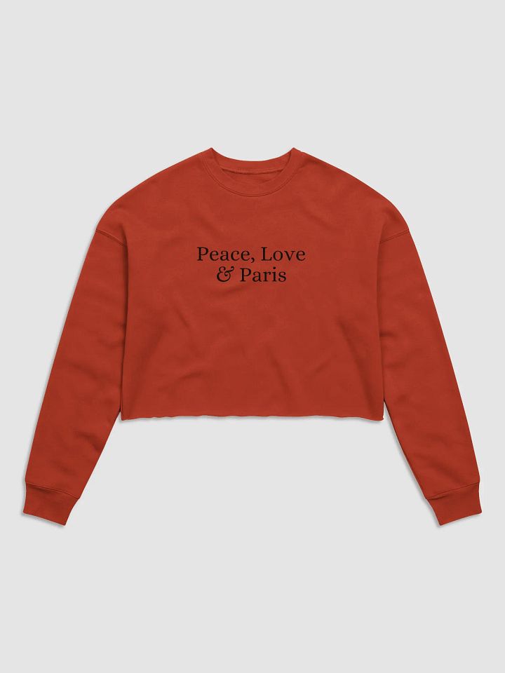 Peace, Love and Paris Crop Sweatshirt | Black Ink product image (2)
