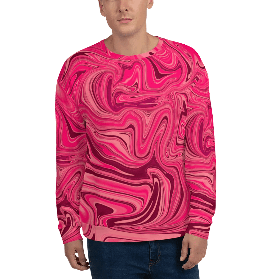 Sweatshirt - Shades of Magenta Pink Digital Fluid Art product image (12)