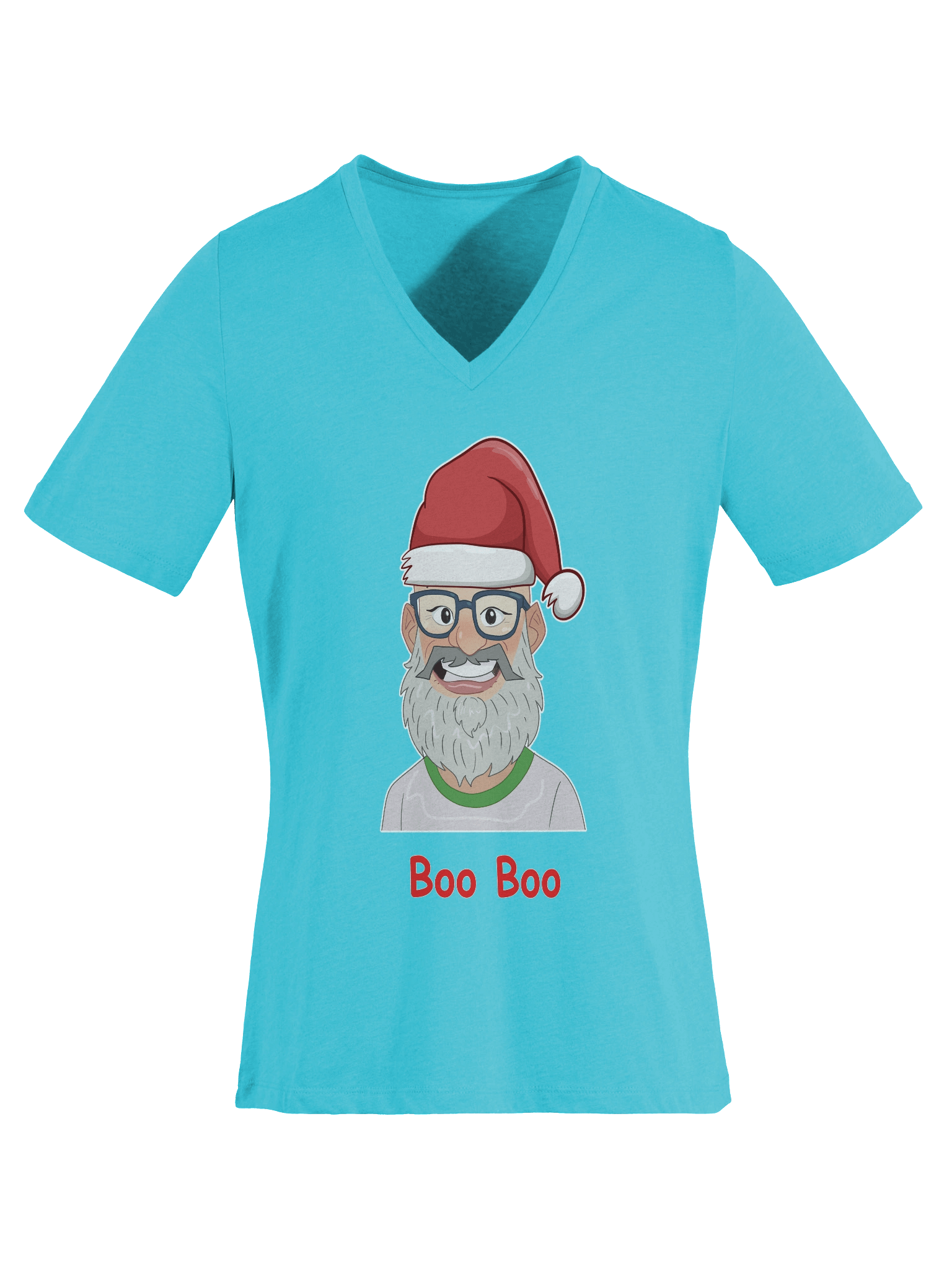 Women's Santa Boo Boo V Neck Tee Shirt product image (50)