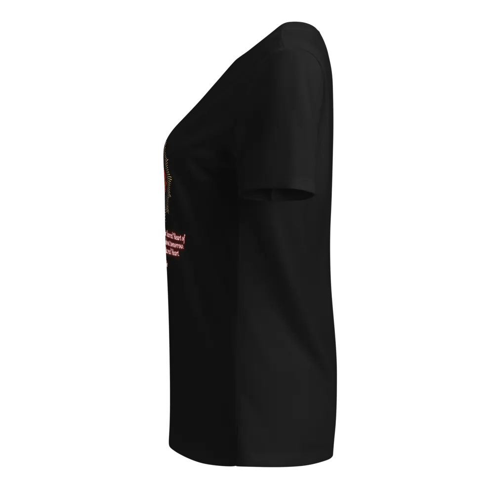 Sacred Heart of Jesus Relaxed V-Neck Tee product image (2)