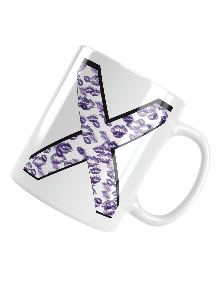 White X Purple Lipstick Kisses | Glossy White Mug product image (10)