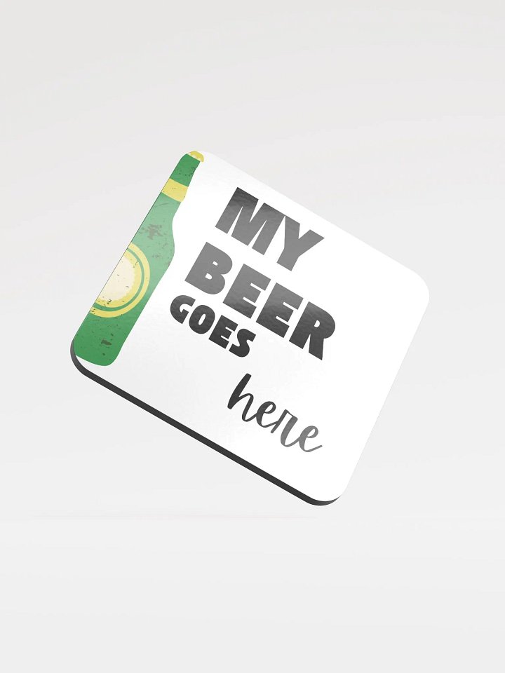 My Beer Goes Here Cork Coaster Set product image (1)
