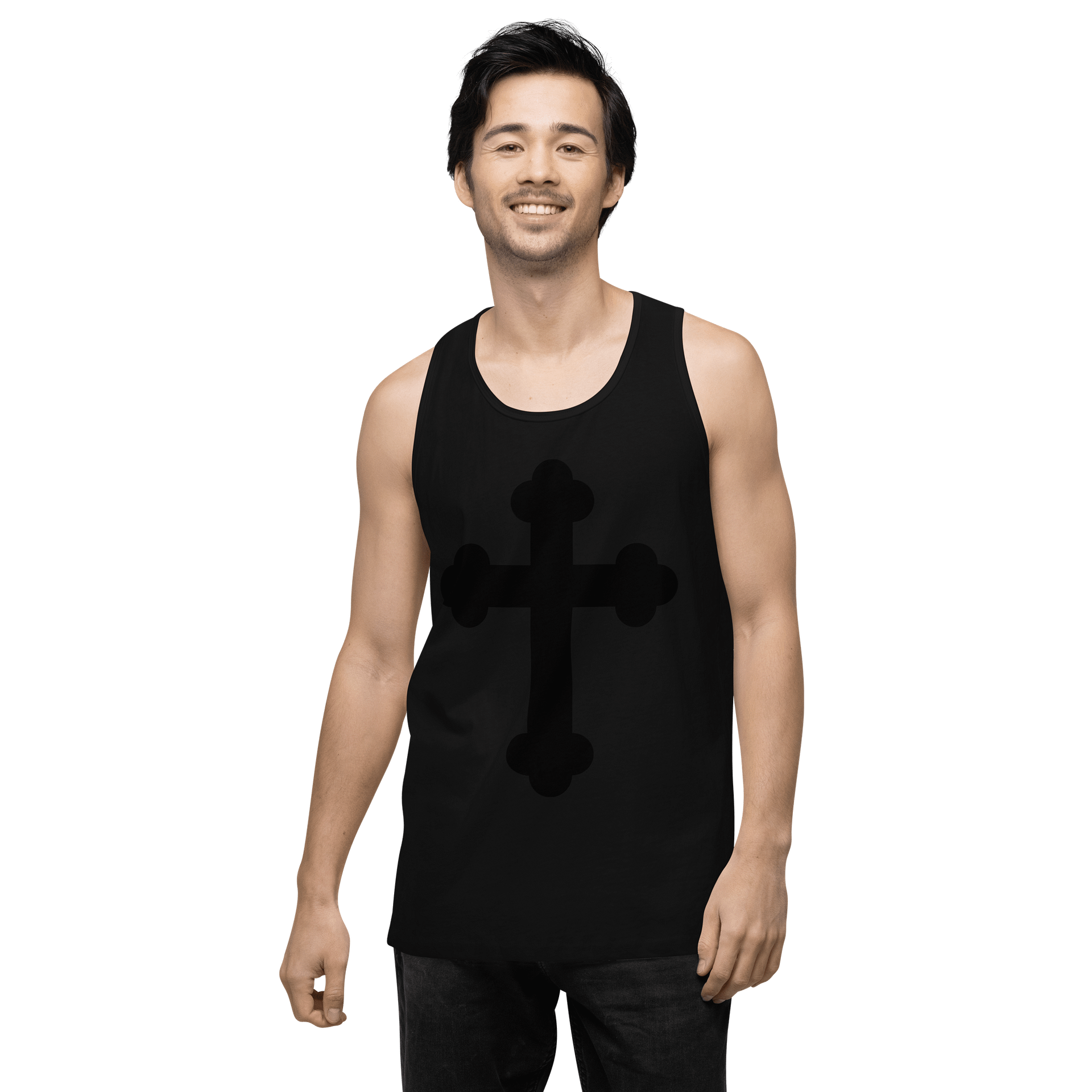 Black Cross Men's Premium Tank Top product image (6)