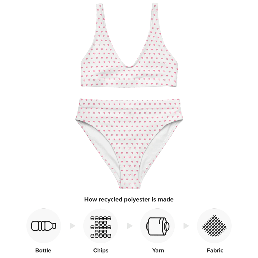 Pastel Heart Seamless Pattern High Waisted Bikini - V12 product image (4)
