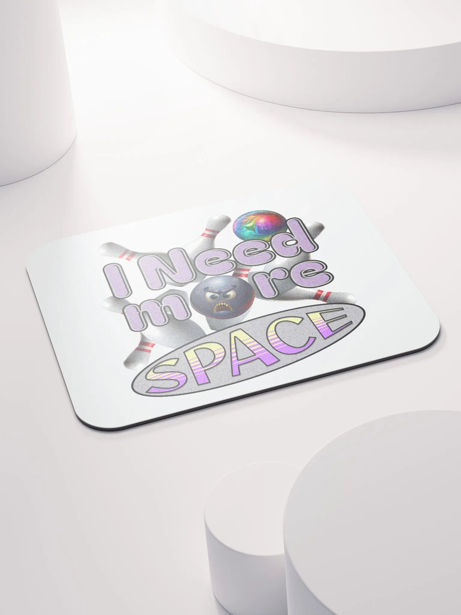 I Need More Space Bowling Funky Space Mouse Pad product image (4)