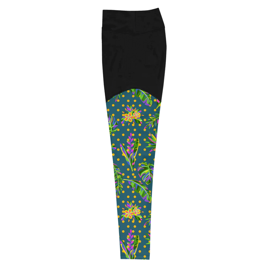 Green All-Over Print Sports Leggings product image (7)