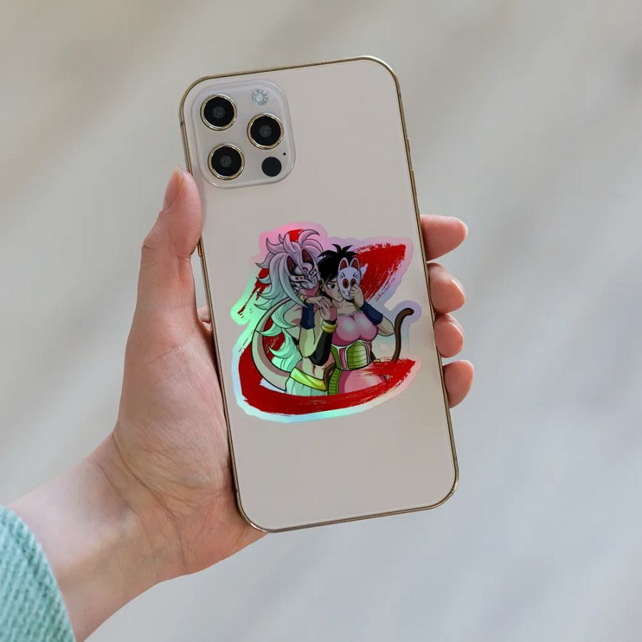 Saiyan & Android Masquerade Sticker Red product image (8)