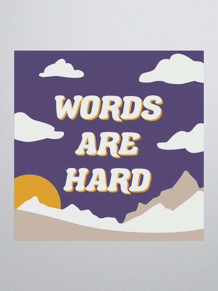 Words Are Hard Landscape Sticker product image (1)