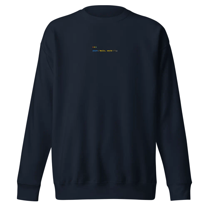 Javascript - Hello World 100% Cotton Sweatshirt product image (1)