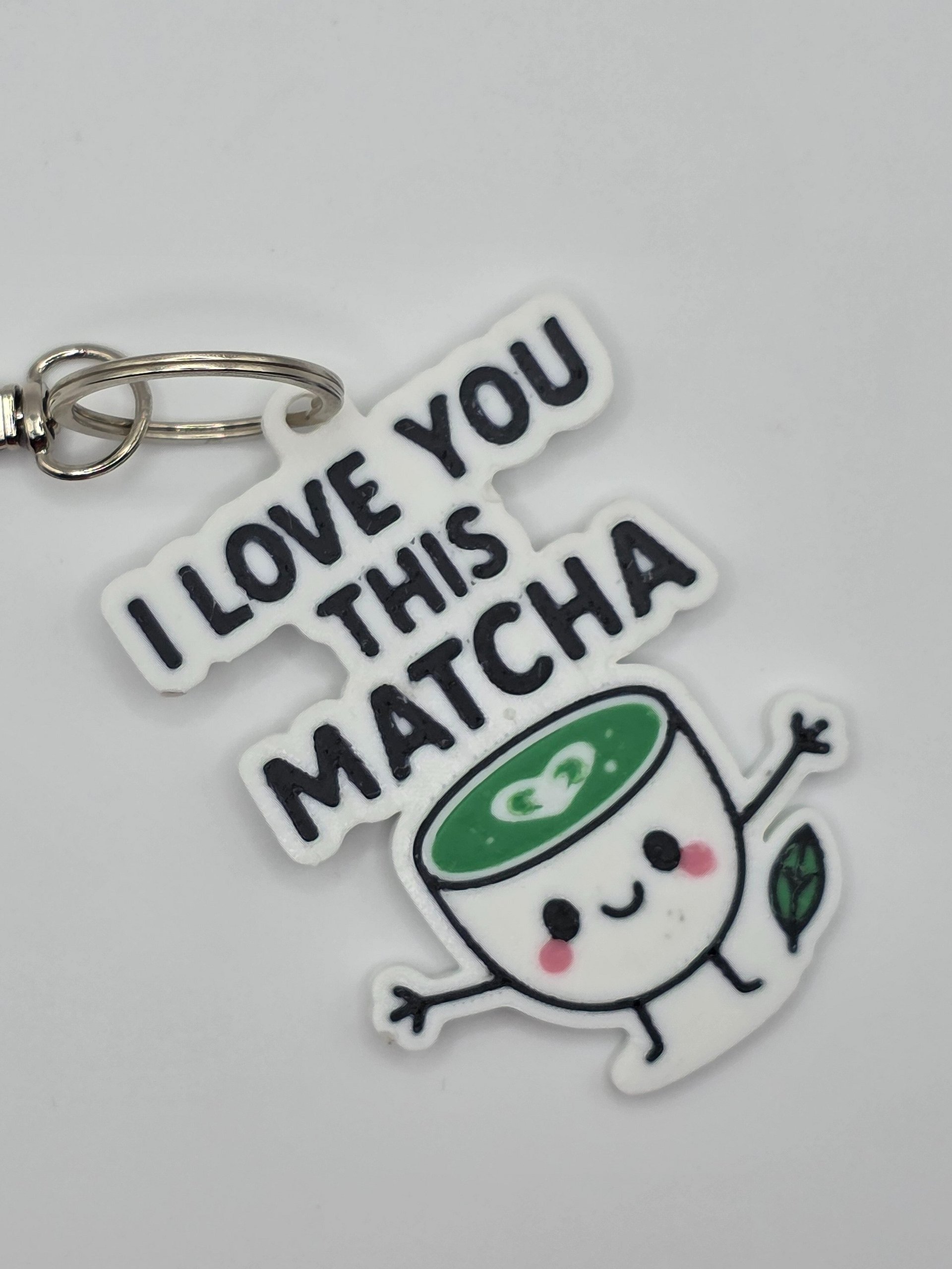 🍵 I Love You This Matcha Keychain | Cute Matcha Lover Gift product image (2)