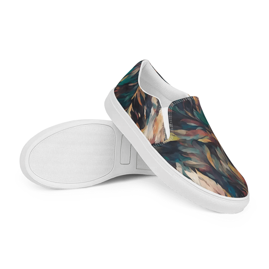 Iridescent Feather Dream Canvas Slip-Ons product image (7)