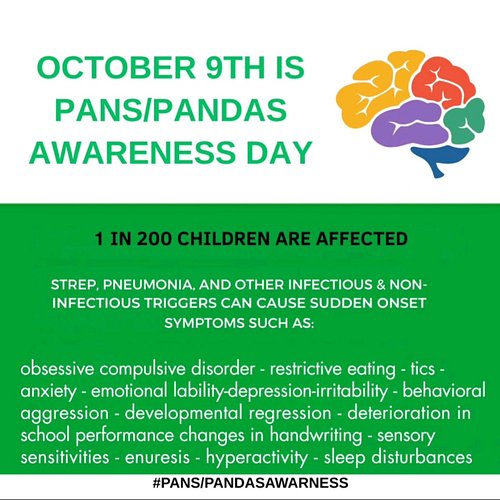 💚 Today is International PANS/PANDAS Awareness Day 💚

These rare autoimmune brain disorders change everything for families li...