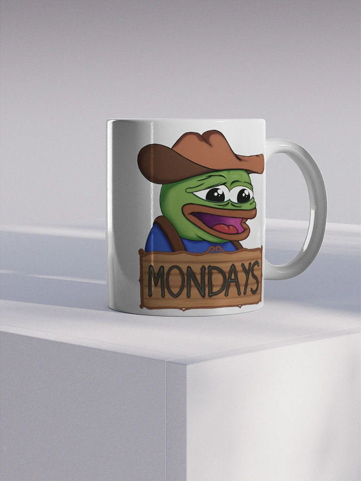 FeelsMan Mondays - Left Handed White Glossy Mug (EU/US) product image (1)