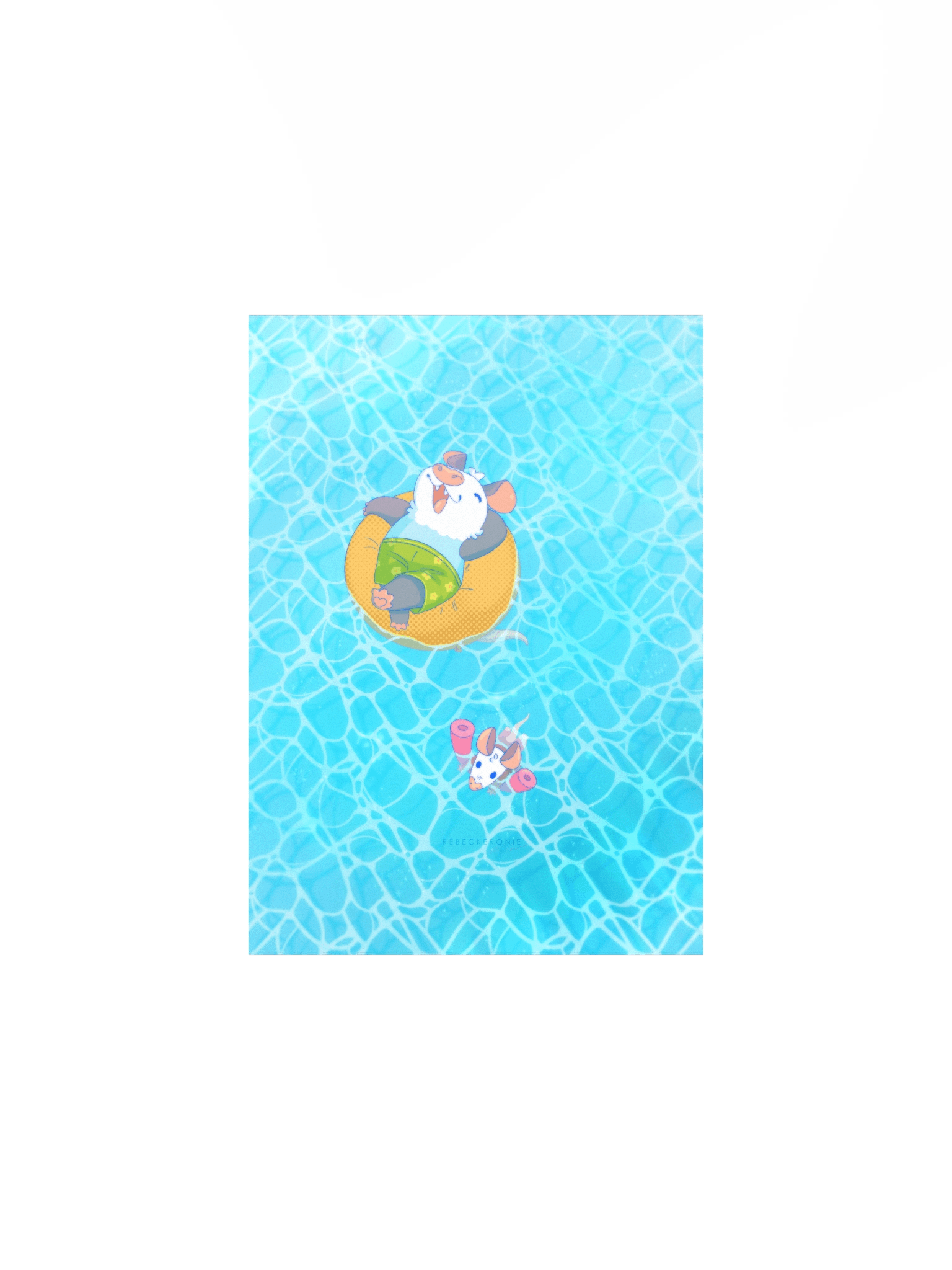 Gone Swimmin' Possum Print product image (1)