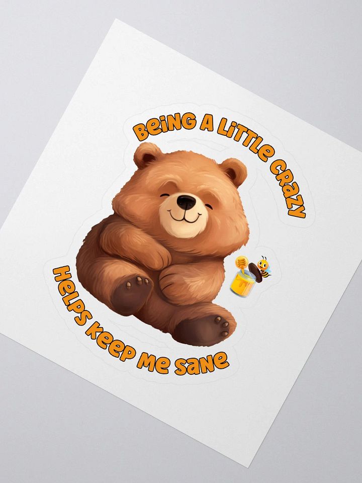 Crazy Bear Kiss Cut Stickers product image (2)