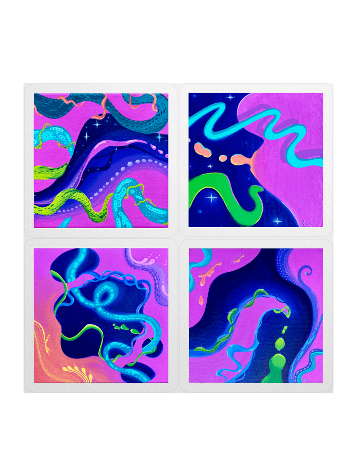 Neon Space Party Sticker Set product image (1)