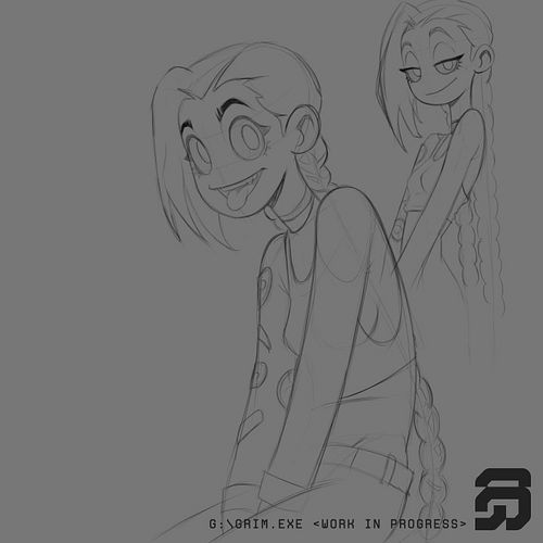 Oh is Arcane S2 out now?

Here's a couple of rough sketches of Jinx I managed to start today. I got very dizzy at this stage ...