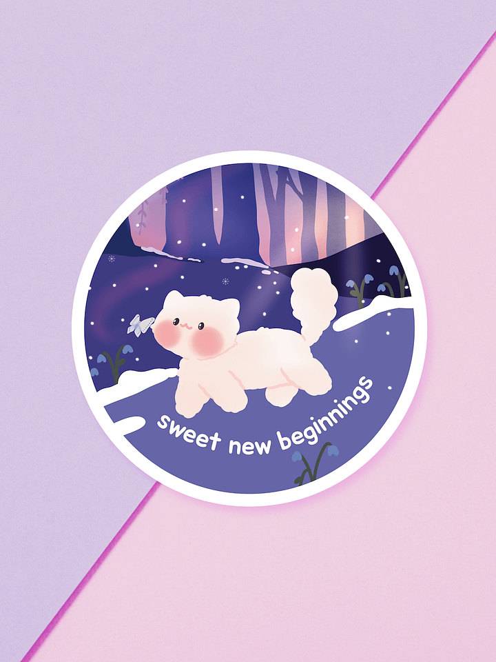Sweet new beginnings Vinyl Sticker product image (1)