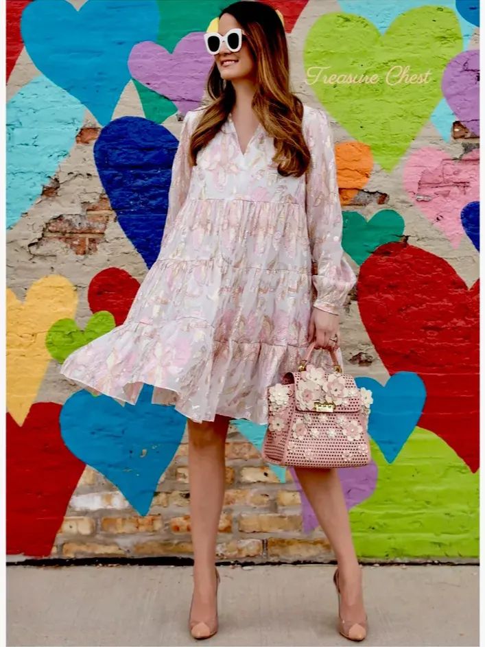 Lilly Pulitzer NWT Sarita Silk Dress Coconut Rose Gold 🦄 Size 4,6,12 🦄 product image (4)