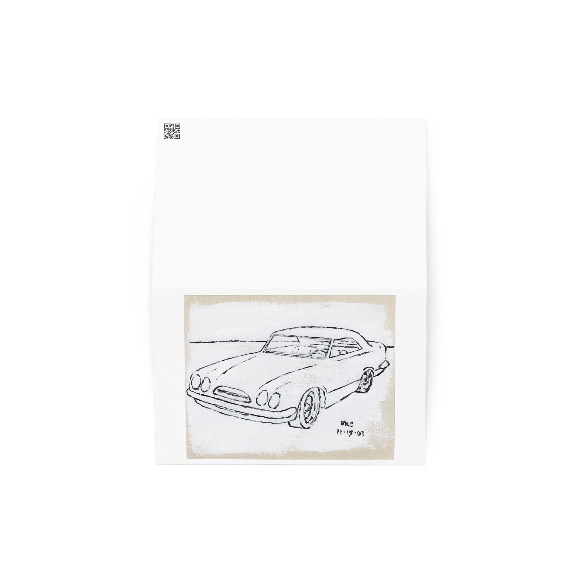 White Car #3 2003 Greeting Card product image (3)