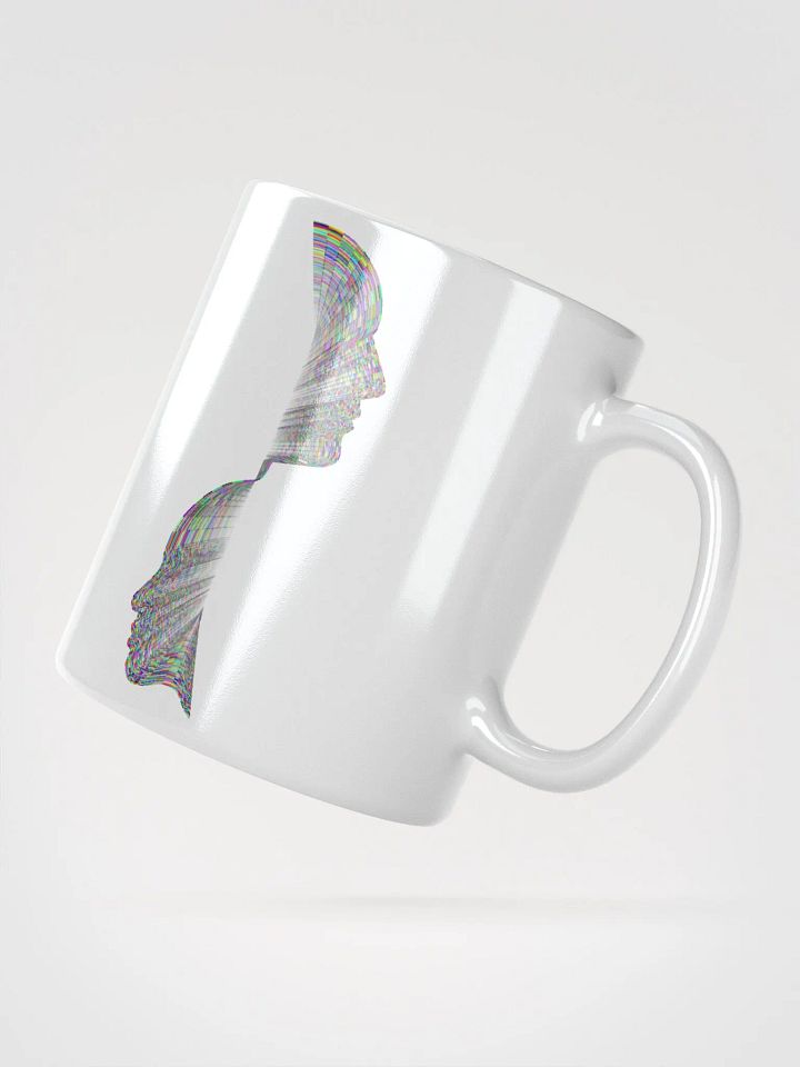 White Glossy Coffee mug-Left and Right Half Face product image (2)
