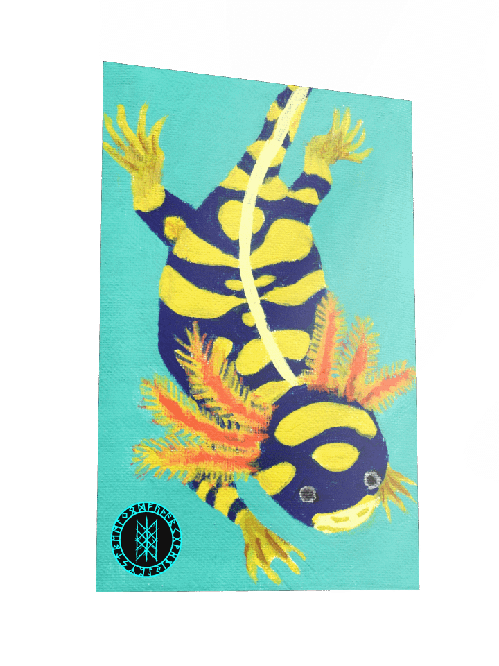 Gone Fission June Banded Axolotl Matte Paper Poster product image (6)