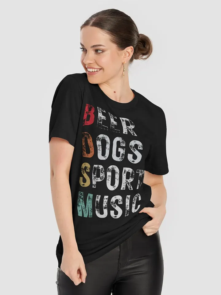Beer Dogs Sports Music T-Shirt – Funny Gift for Men & Women product image (2)