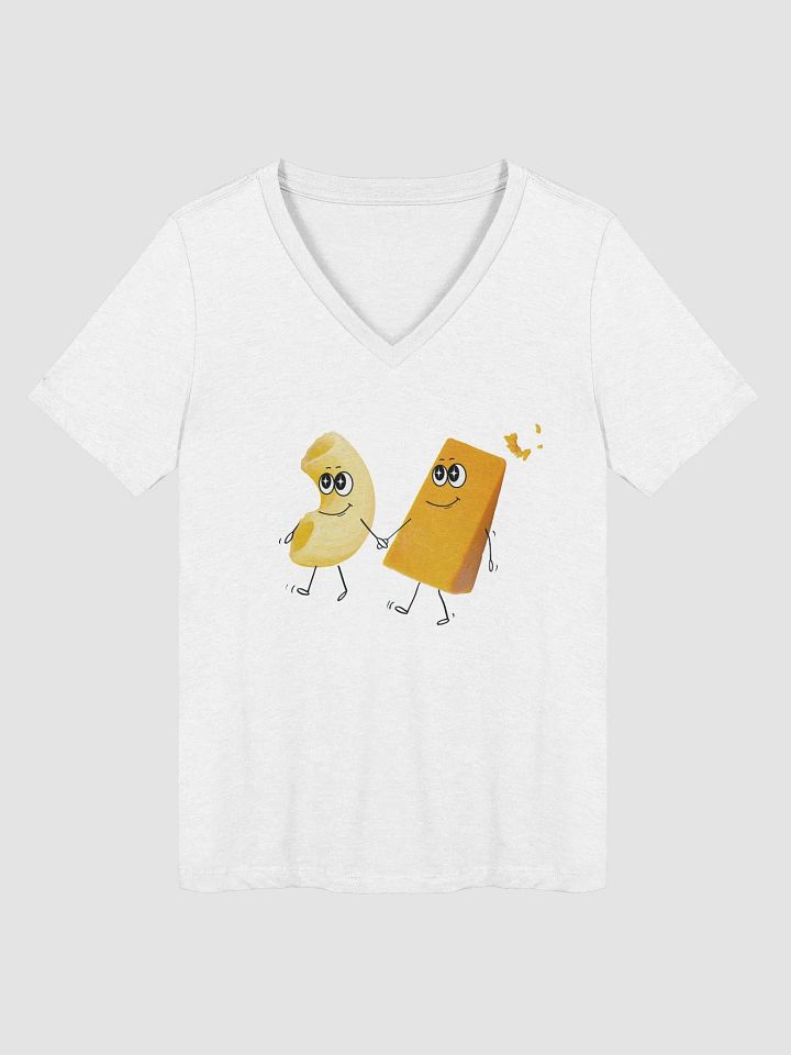 Cheesy Mac & Cheese Duo V-Neck T-Shirt product image (1)