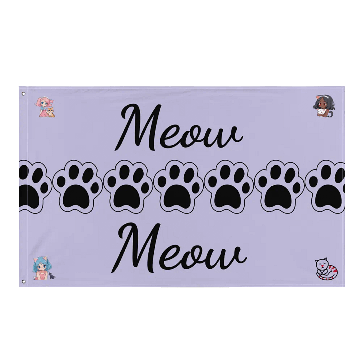 Meow Madness All-Over Flag product image (1)