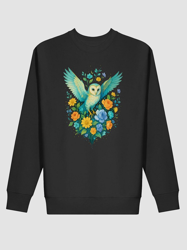 Cottagecore Owl Sweatshirt With Wildflowers And Woodland Charm product image (11)